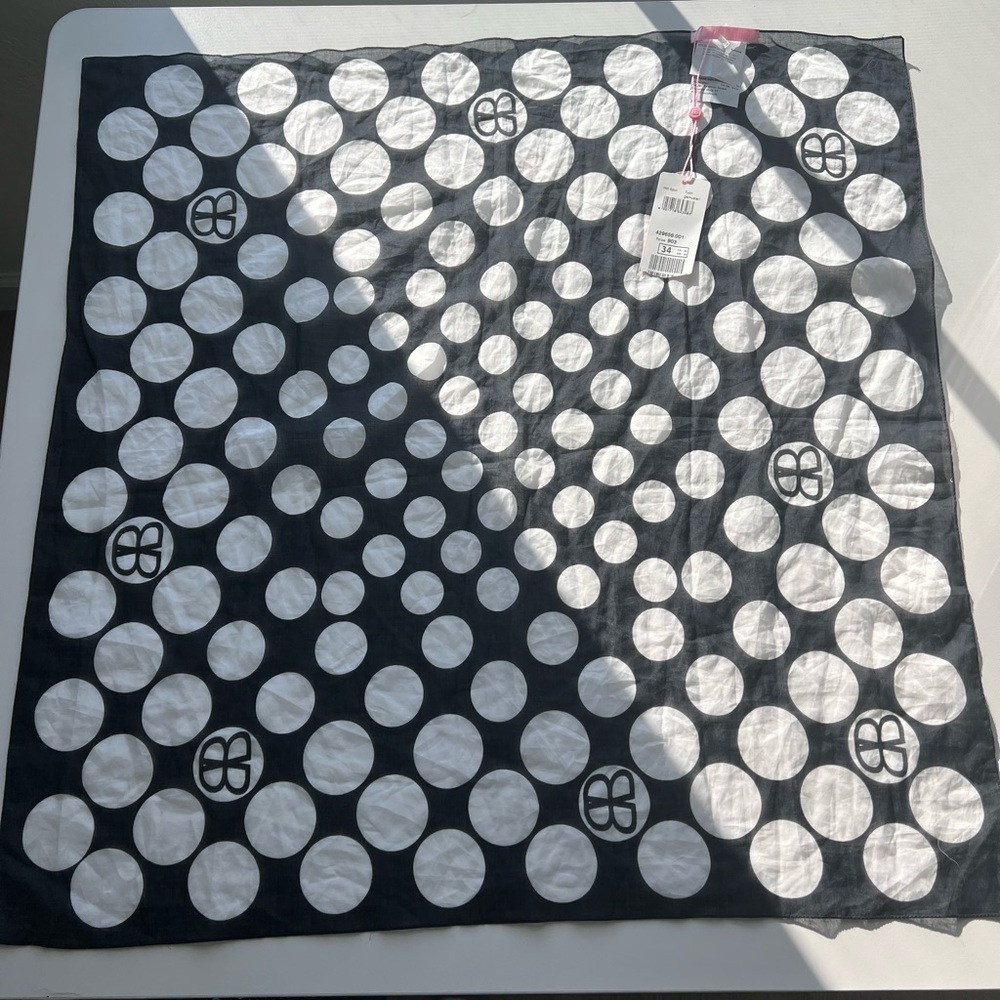 Basler Black & White Polka Dot Scarf – NWT